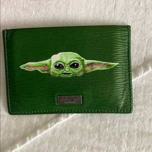 Salvatore Ferragamo card holder . Custom painted